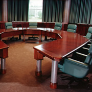 Woodpecker Enterprises: Octagonal Mahogany Boardroom Table